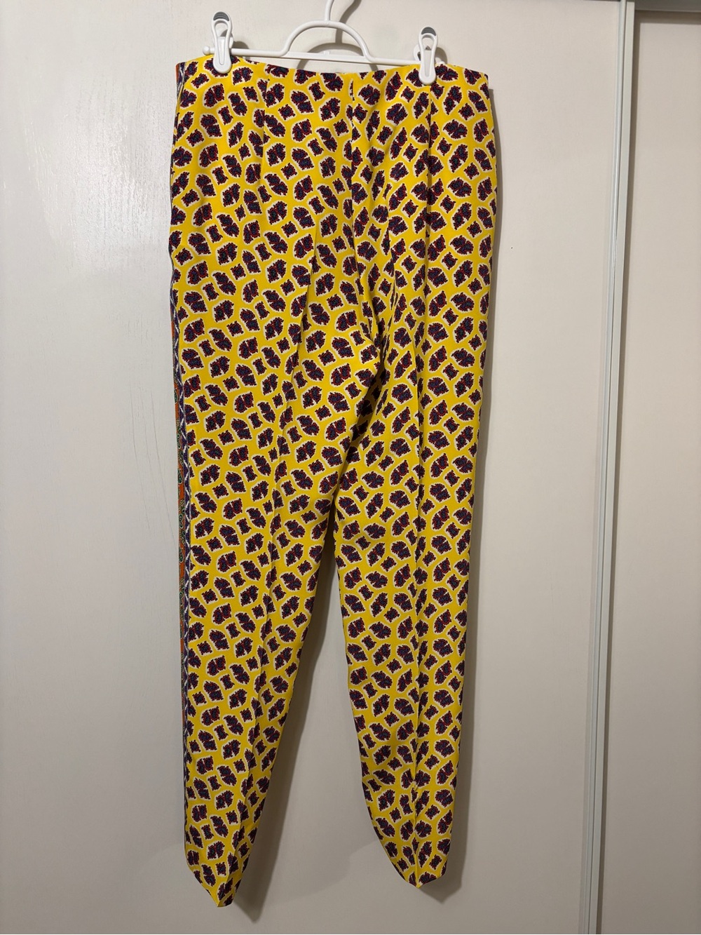 Ralph Lauren Collection Yellow Silk Paisley Pants Size 6 Simone Preppy Luxury - Picture 4 of 16